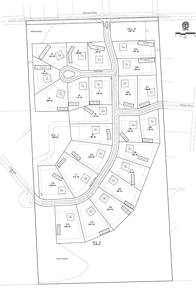 Highland Ridge Subdivision Real Estate Lot Map, Richfield WI